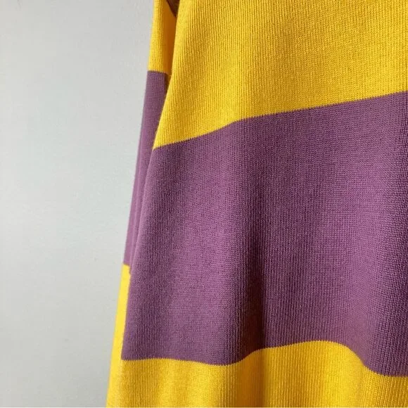 Rowing Blazers x Sports D'Epoque Rugby Polo Purple Yellow Heavyweight Jersey - Picture 2 of 12